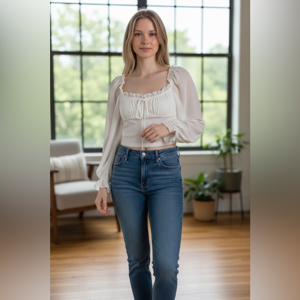SHEIN White Blouse - Picture 1 of 4